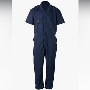 Women’s Short-Sleeve Navy Utility Jumpsuit